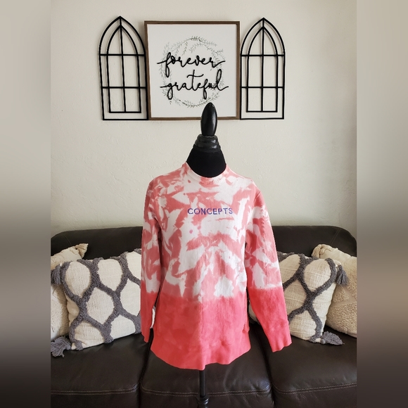 Concepts Tie Dye Long Sleeve Sweatshirt Women’s Size M Classic Boho Chic Retro - Picture 9 of 13